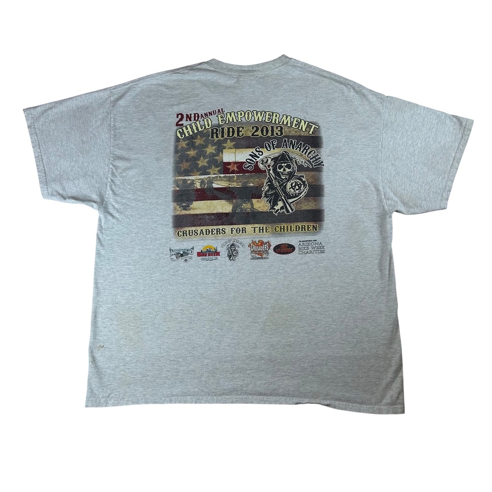 Gildan Child Empowerment Ride 2013 Sons of Anarchy AZ Bike Week T Shirt 2XL - Picture 10 of 10